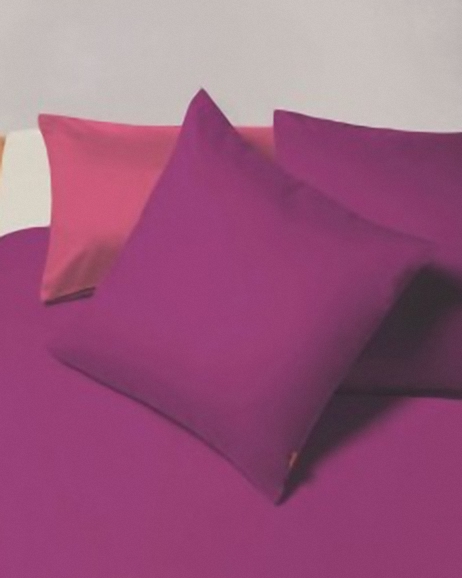 908200-48-kissen Satin-Bettwäsche TopLine UNI Himbeer
