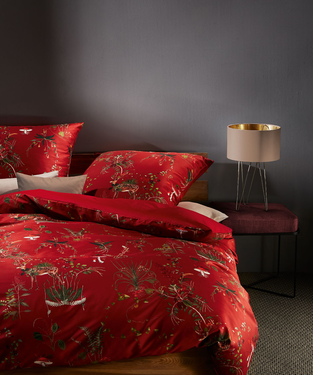 Wendebettwaesche-Marsala-red-mit-wintermotiv-in-rot-von-fleuresse-4291-4 Feinste Mako-Bettwäsche als Wendebettwäsche