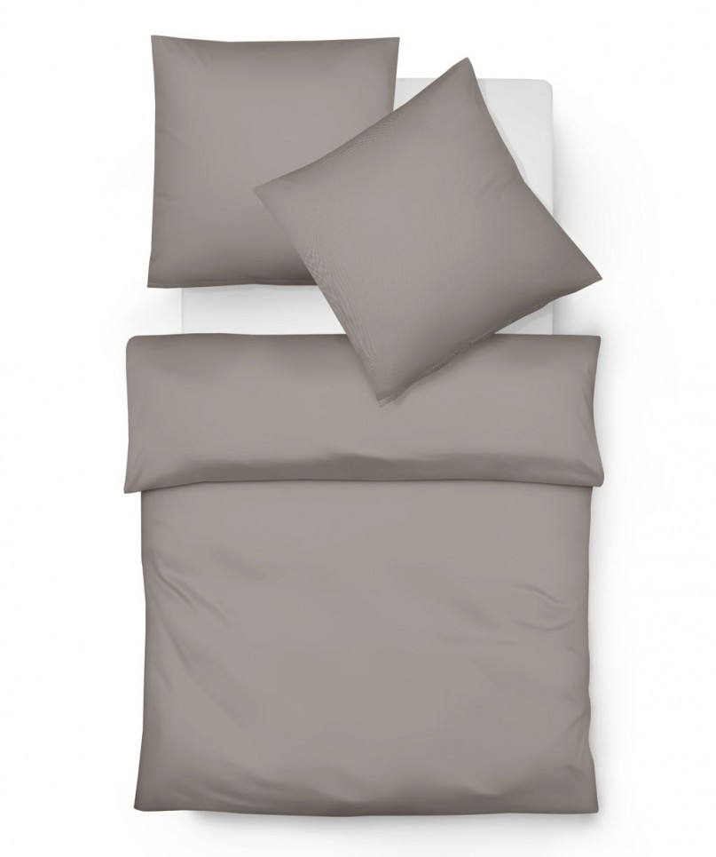 Lech-3089-taupe27-1 Flanell Bettwäsche Lech Taupe