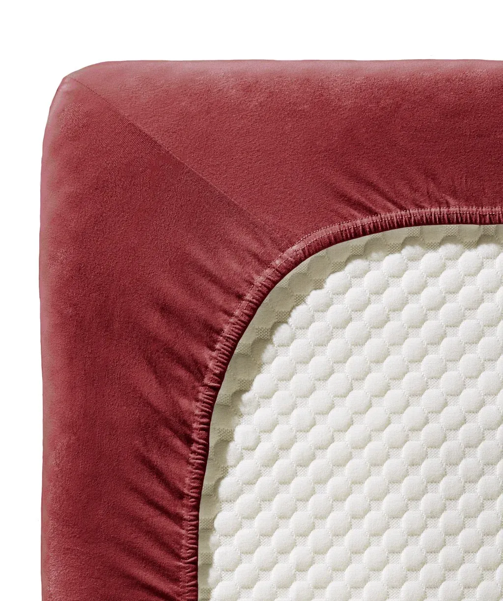 Comfort Topper-Fixleintuch Jersey Bordeaux