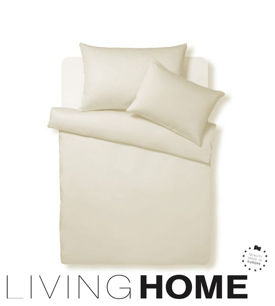 LH-1009-401-Beige LivingHome Satin Bettwäsche Beige