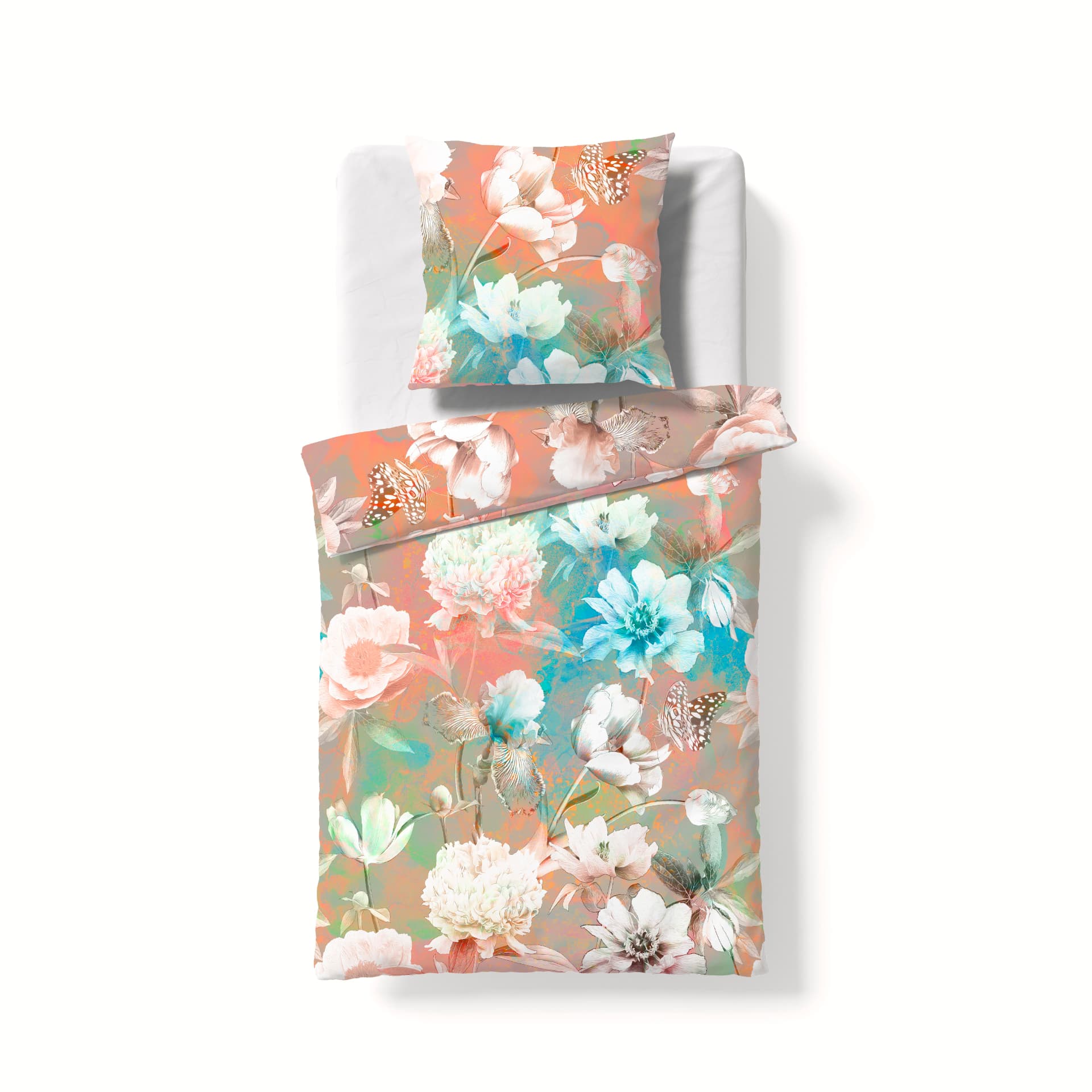 Bed Art S Mako-Satin Bettwäsche – Blüten multicolor