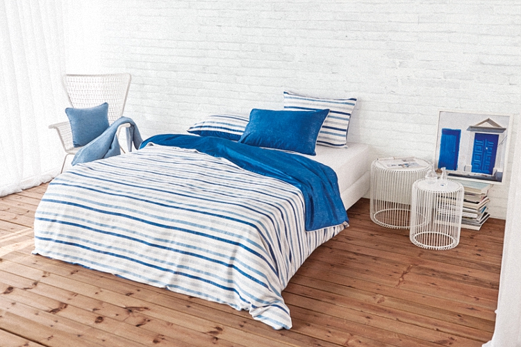 2095-Arizona_Blau-SB Bettwäsche Arizona in Blau/Weiss gestreift
