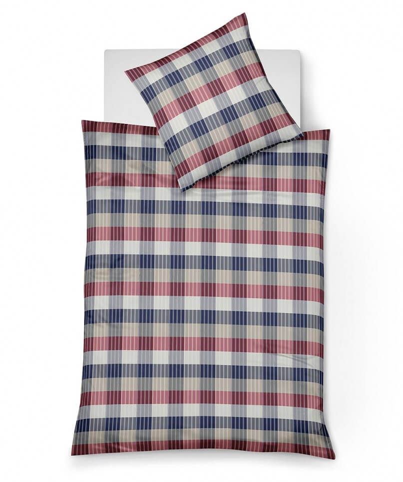 rio_3960-9-1j6gG8AnUi5idR Seersucker Garnitur 160x210 / 65x100cm Rio Karo Rot-Blau