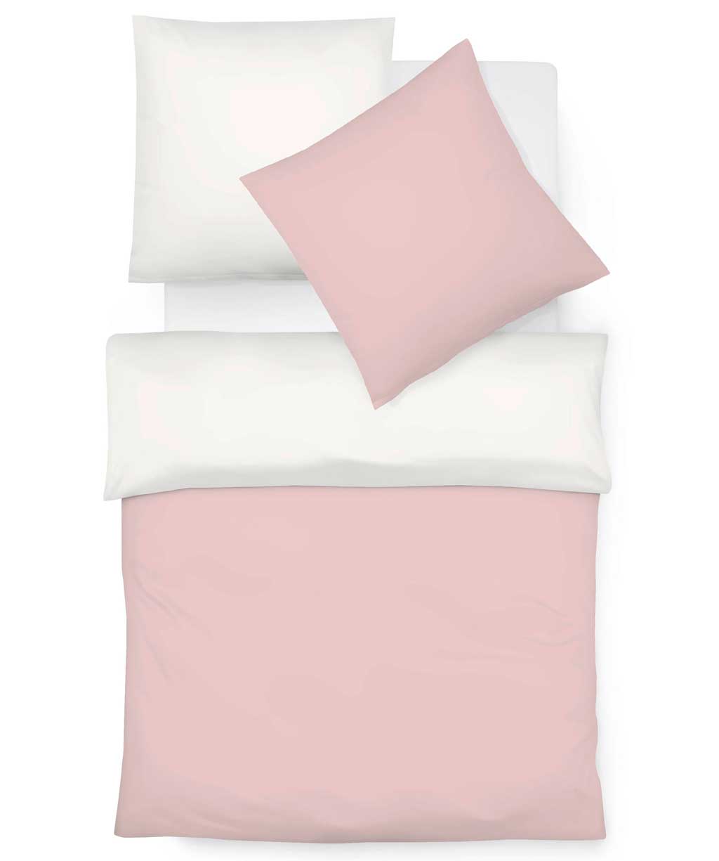 Provence-Leinen-baumoll-wendebettwasche-in-pink-creme-4011-von-fleuresse Leinen-Baumwoll Bettwäsche Provence W 4011 pink-creme